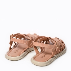 Sandale Damă Trendy - Voetti, Piele Naturală Crem