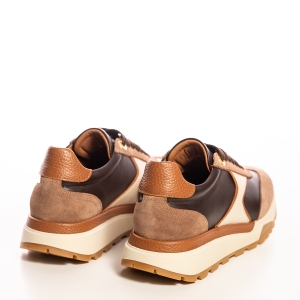 Adidași Femei Piele Naturală Maro Bej Casual Confort