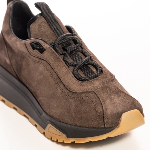 Adidași Femei Maro Piele Întoarsă Stil Casual Confortabil