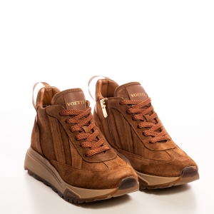 VOETTI Adidași Maro Piele Întoarsă, Casual, Confortabili
